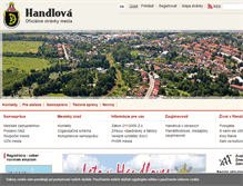 Tablet Screenshot of handlova.sk