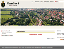 Tablet Screenshot of eng.handlova.sk